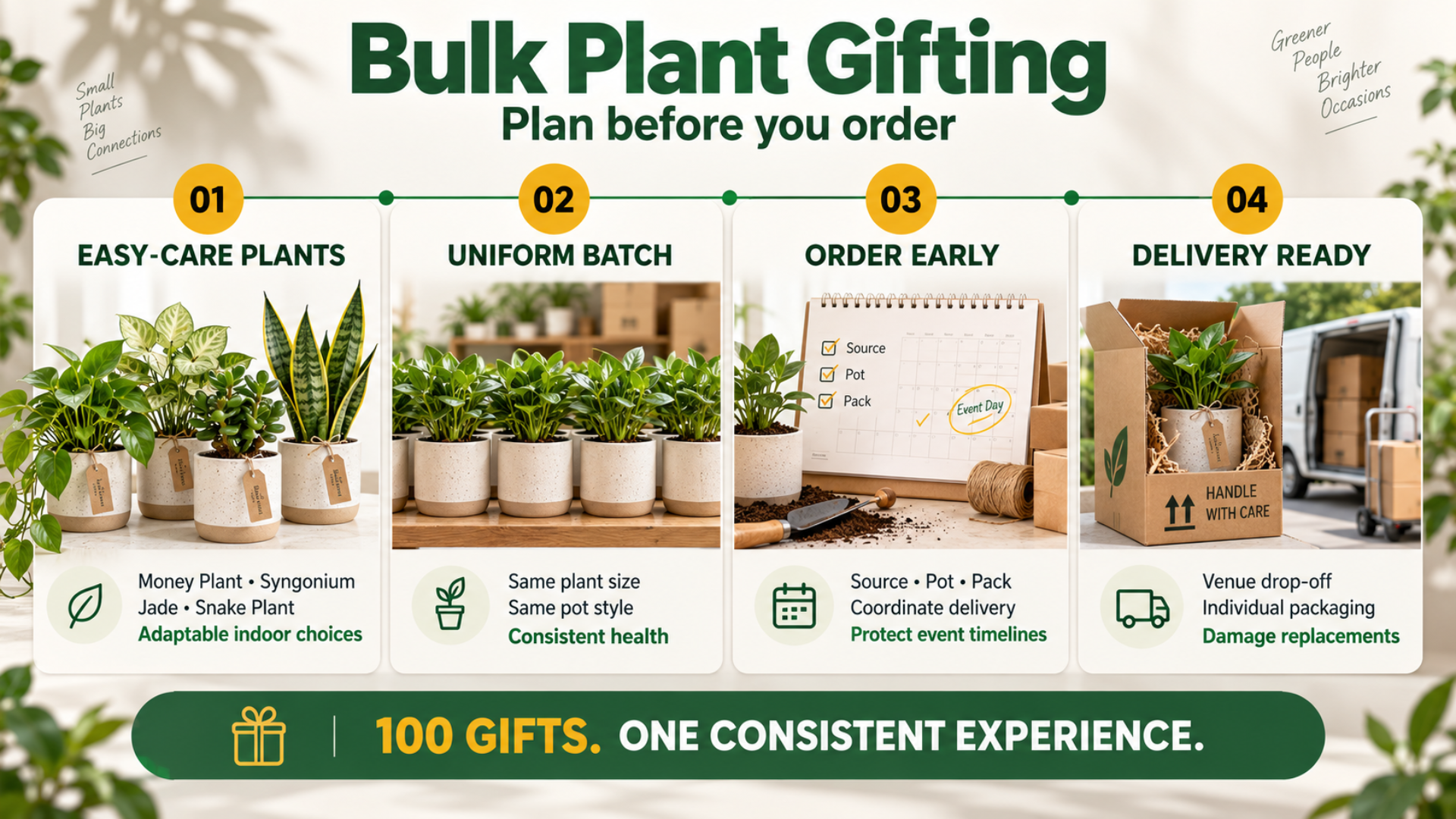 What to plan before placing an order for bulk plant gifting